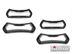 Alfa Romeo Giulia Sparco Seats Headrest Inserts Covers - Carbon Fiber - Quadrifoglio Model